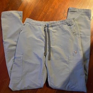 FIGS dusty blue yola skinny scrub pants